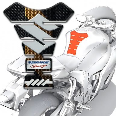 Suzuki Tank Pad Protector Model With Black Brown Decoration 