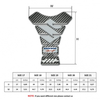 Suzuki Tank Fuse Model with Classic Carbon Design 