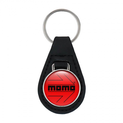 Momo Keychain Leather Red Black Arrow Edition