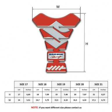 Suzuki Tank Guard Pads Model with Red Design 