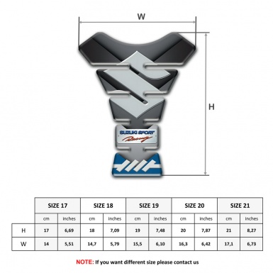 Suzuki Tank Protector High-Quality Design Gray Big Logo 