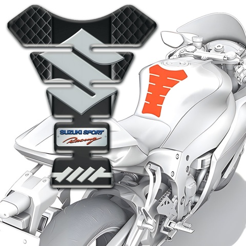 Suzuki Tank Fuse Dark Mesh style Base Gray Logo Edition 