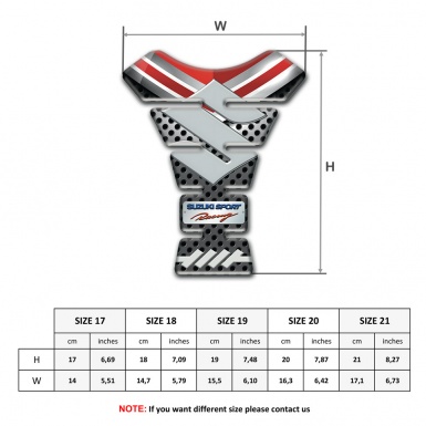 Suzuki Tank Protector Stylish Vision Design with Big Gray Logo 