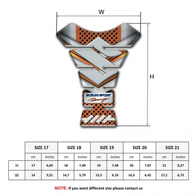 Suzuki Tank Pad Protector Copper Cray Print Sport Racing Edition