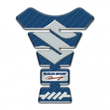 Suzuki Tank Pad Protector Model with Navy Blue Carbon Design 