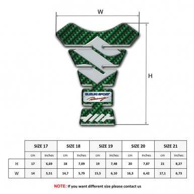 Suzuki Tank Protector Model with Green Carbon Design 