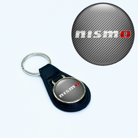 Nissan Nismo Keyring Holder Leather Light Carbon Metallic Design