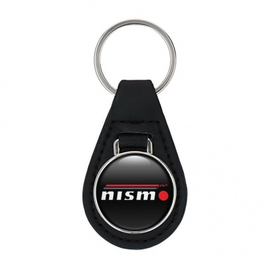 Nissan Nismo Leather Keychain Black White Red Line Edition