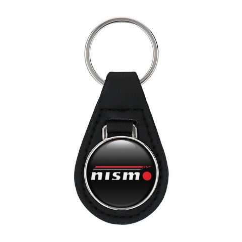 Nissan Nismo Leather Keychain Black White Red Line Edition