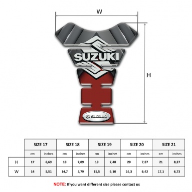 Suzuki Tank Pad Protector Motorcycle Version with Classic Logo