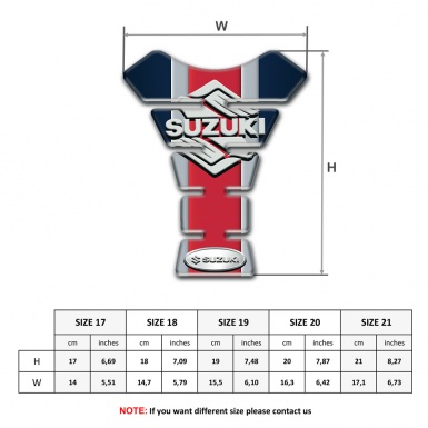 Suzuki Tank Pad Protector Anti Slip Sticker with Stylish Vision 