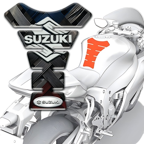 Suzuki Tank Guard Pads Crossed Belts Base Stylish Logo 