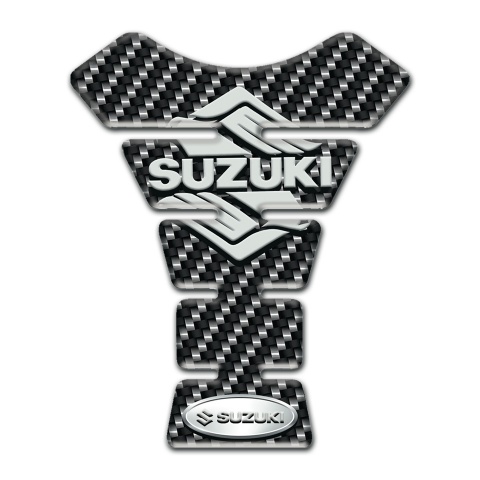 Suzuki Tank Protector Carbon Base Stylish Logo 