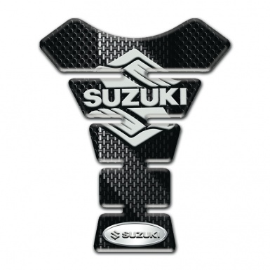Suzuki Tank Fuse Black Gray Print Base and Classic Logo Design 
