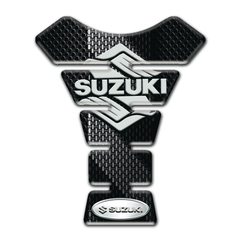 Suzuki Tank Fuse Black Gray Print Base and Classic Logo Design 