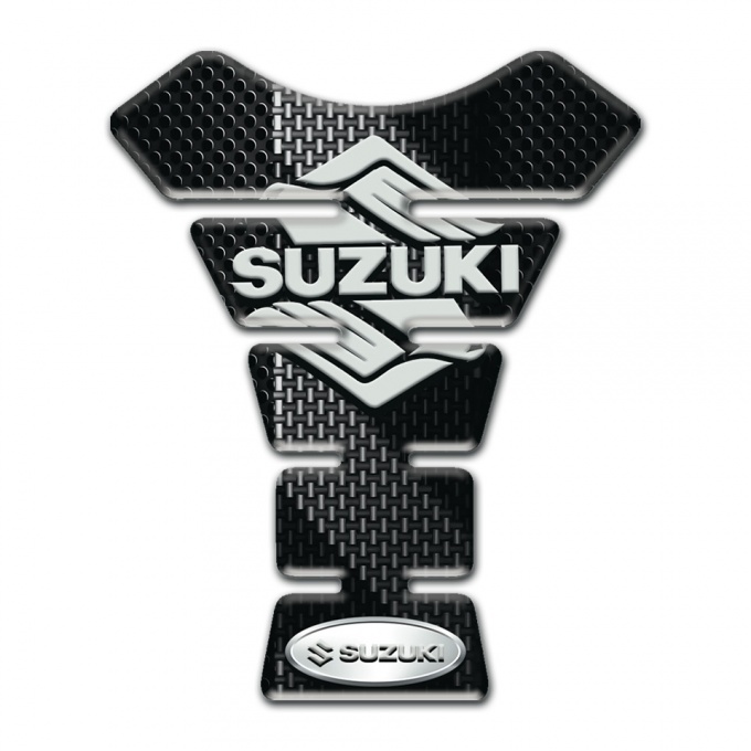 Suzuki Tank Fuse Black Gray Print Base and Classic Logo Design 