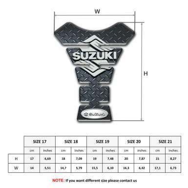 Suzuki Tank Guard Pads Rough Base Effect Classic Logo 