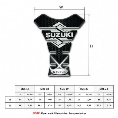 Suzuki Tank Fuse White Lights Base and Classic Logo 