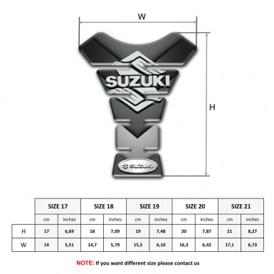 Suzuki Tank Pad Motorbike Gray V Shape Details and Classic Loggo 