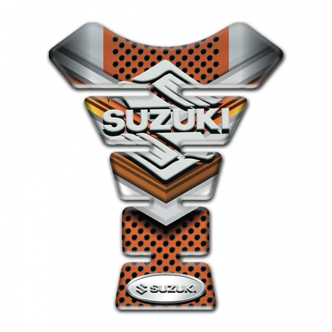 Suzuki Tank Guard Pads Copper Gray Decoration Classic Logo Style 