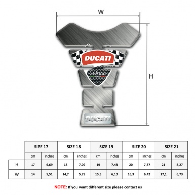 Ducati Tank Guard Pads Matte Base and Flag Logo Style 