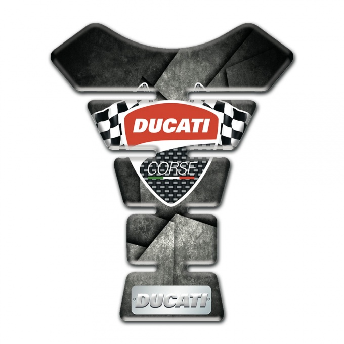 Ducati Tank Pad Protector Mixed Details Base and Flag Logo Style 