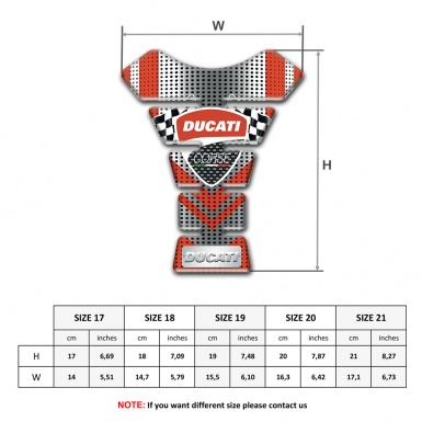 Ducati Tank Pad Protector Silver Red Edition 
