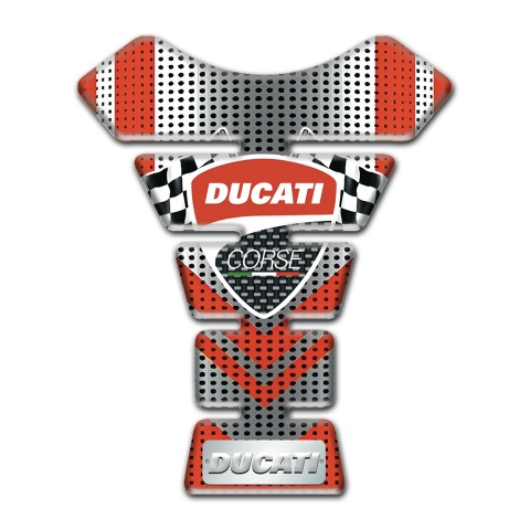 Ducati Tank Pad Protector Silver Red Edition 