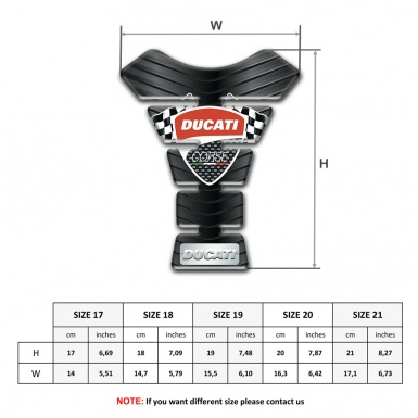 Ducati Tank Pad Motorbike Rubber Design 