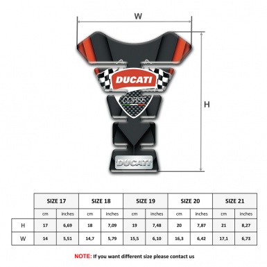 Ducati Tank Guard Pads Orange Motive Style 