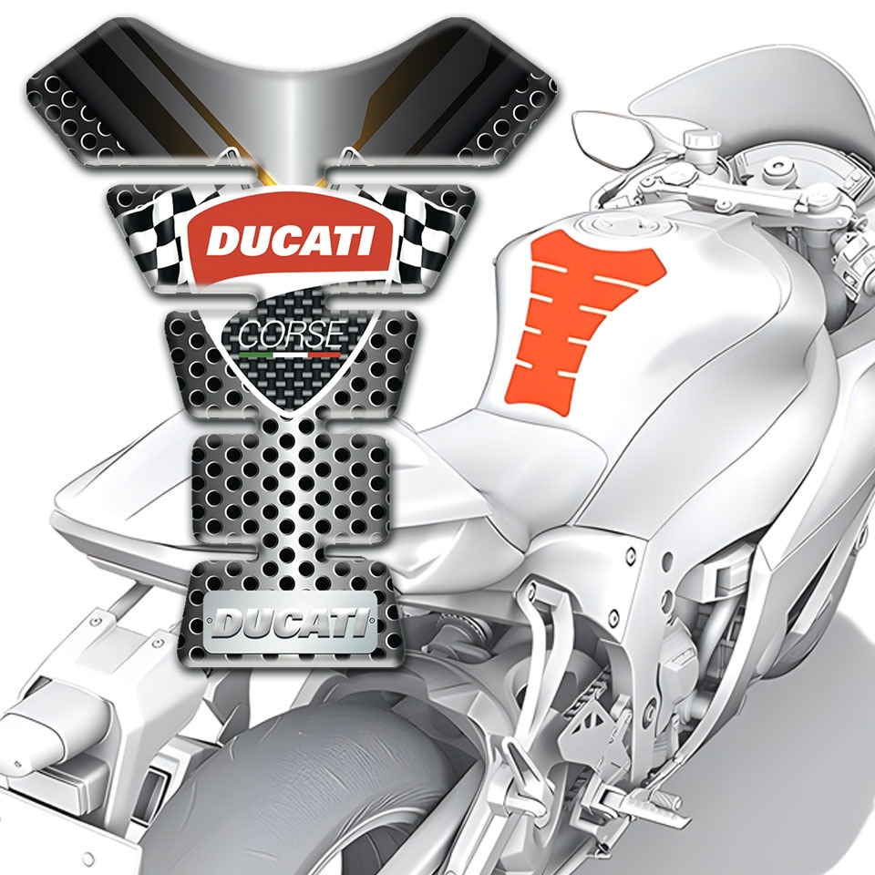 Ducati Tank Protector Silicone Sticker Stylish Edition | Tank ...