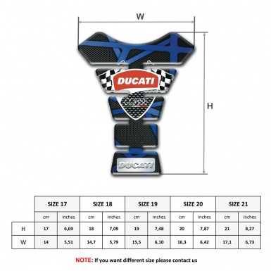 Ducati Tank Fuse Black with Blue Lines Decoration 
