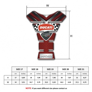 Ducati Tank Guard Pads Red Base with Nikel Details Design 