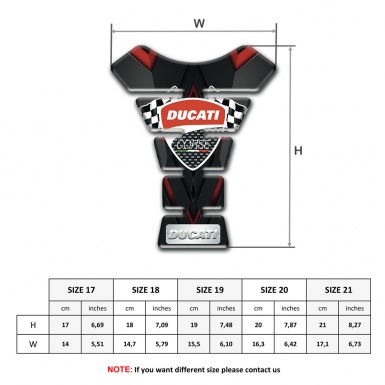 Ducati Tank Pad Protector Anti Slip Sticker Motorcycle Style 