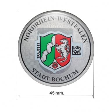 Aufkleber Bochum Nordrhein Westfalen Fur Nummernschild Plakette Real