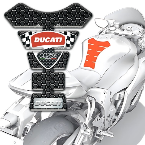 Ducati Tank Guard Pads Perforated Steel  Style 