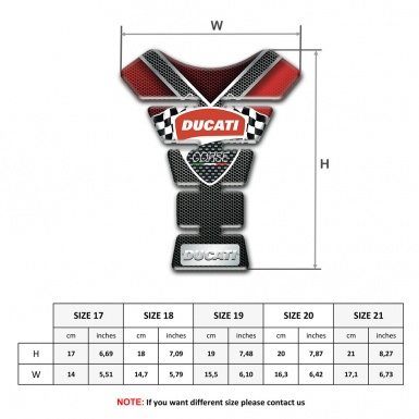 Ducati Tank Fuse Flags Logo Style with Stylish Vision Model 