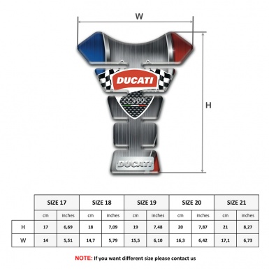 Ducati Tank Pad Motorbike Classic Logo with Flags Design 