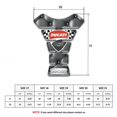 Ducati  Tank Pad Protector Gray Leather Style 