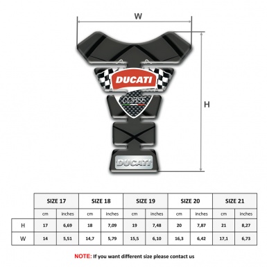 Ducati Tank Pad Motorbike Gray Base with Black Lines Style 