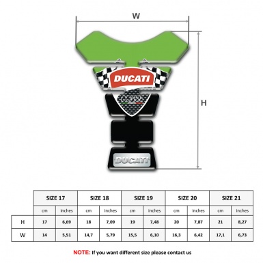 Ducati Tank Protector Black Green Style
