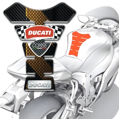 Ducati Tank Fuse Brown Black Decoration Style 