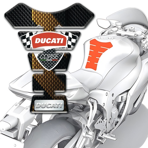 Ducati Tank Fuse Brown Black Decoration Style 