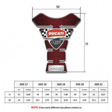 Ducati Tank Protector Red Carbon Style 