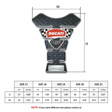 Ducati Tank Pad Protector Rough effect Style 