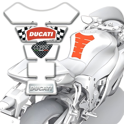 Ducati Tank Protector High End White Edition 