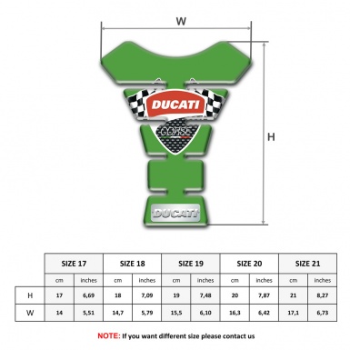 Ducati  Tank Pad Motorbike Green Edition 