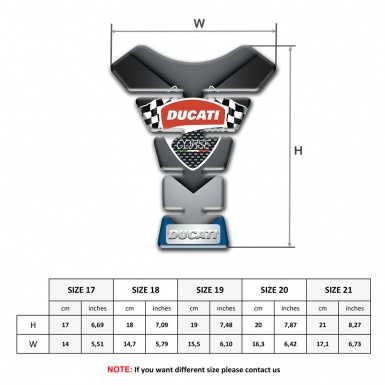Ducati Tank Guard Pads Gray Blue Elements Style 