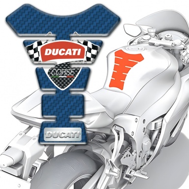 Ducati Tank Protector Navy Blue Carbon Edition 