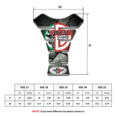 Ducati Tank Guard Pads Mixed Gray Black base and Classic Club Style 